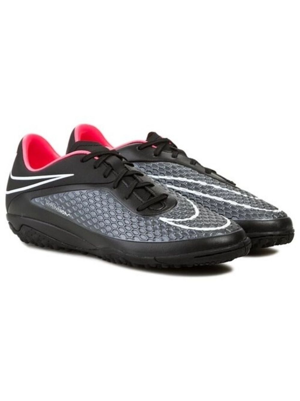 Rare Nike Hypervenom Phelon Turf 599846-016 Black Crimson Soccer Shoes.